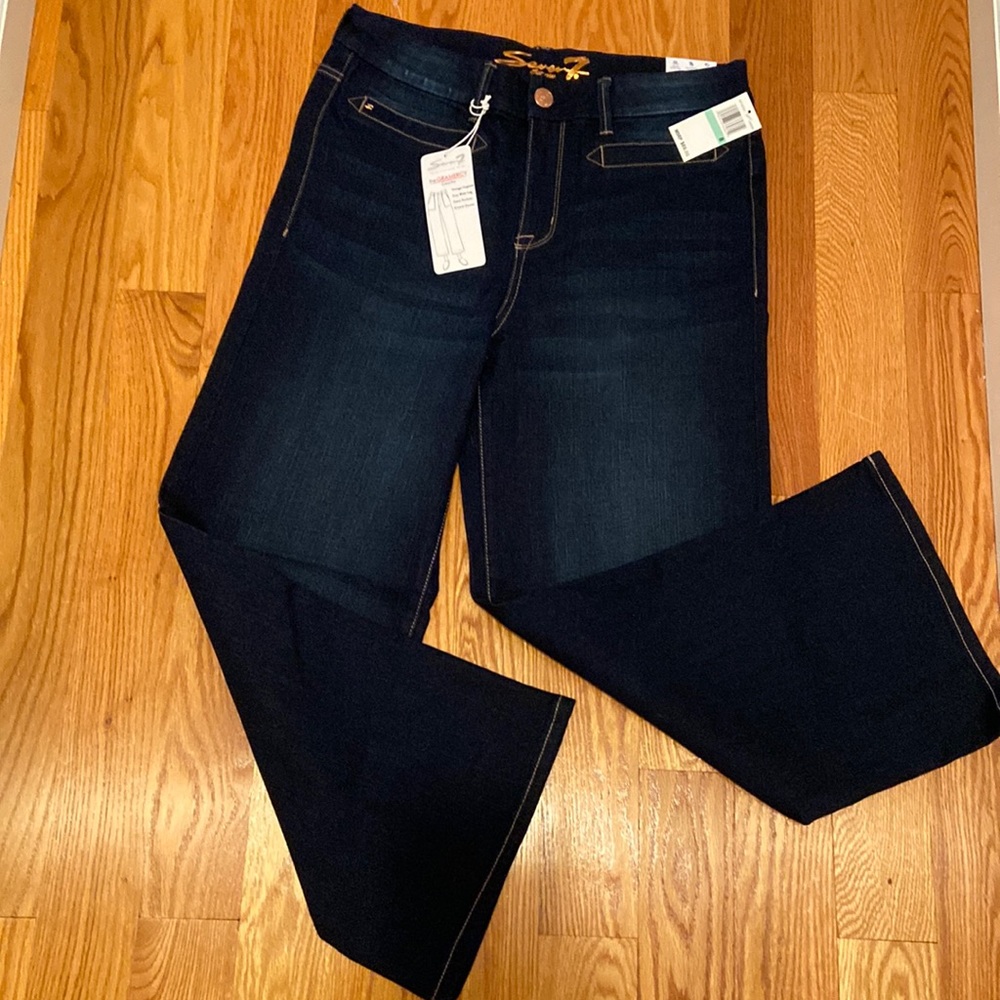 NWT Seven7 Gramecy Wide Leg Gaucho Jeans Size 8 - Picture 10 of 16